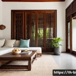 Home 21 건축산업기사와 건축물 리노베이션 사례 - "A charming, traditional Thai house interior that has been thoughtfully renovated to blend historica...